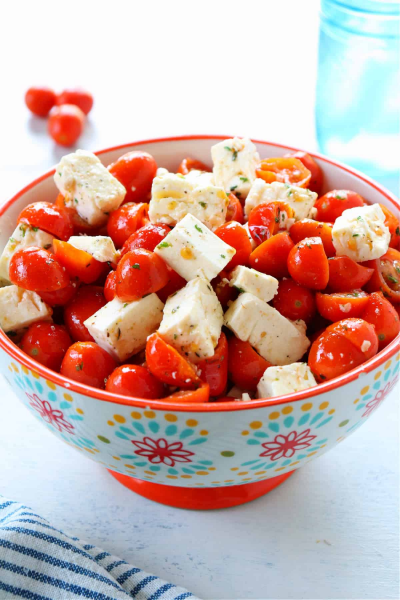 Feta Cheese and Cherry Tomatoes with Bread