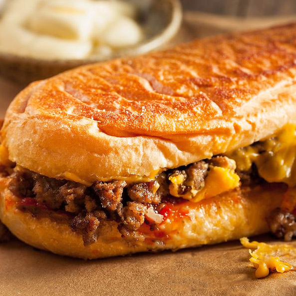 Beef Cheeseburger Sub Sandwich