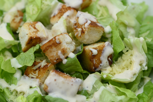 Caesar Salad with Bread dressing