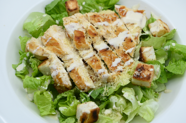 Chicken Caesar Salad with Bread