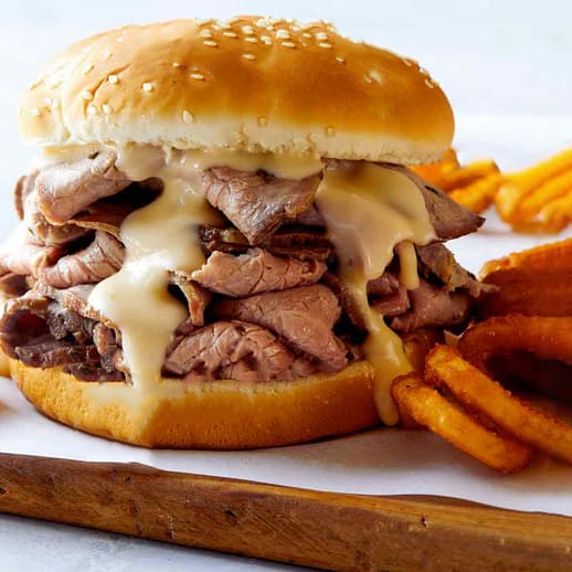 12 Pounder Sliced Beef Cheese Burger 225g